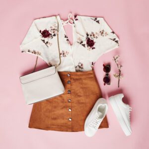 Stylish casual outfit with sneakers and bag